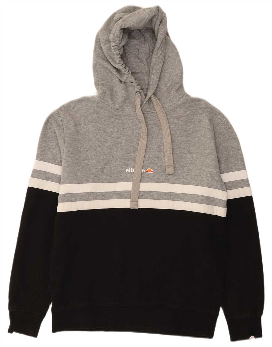 Ellesse Hombre Sudadera Con Capucha Jumper Small Gris Colorblock Algodón