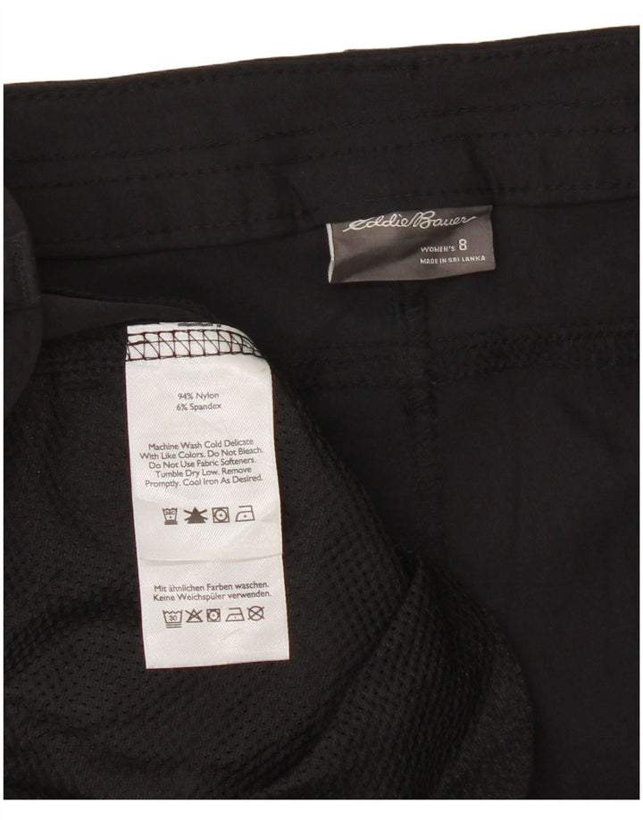 Eddie Bauer Pantalones cortos de senderismo para mujer US 8 Medium W30 Nylon negro