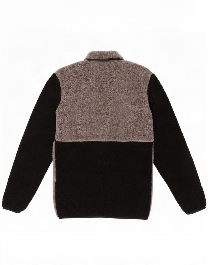 Columbia Jersey de forro polar con cuello con botones para hombre XS Poliéster color block gris