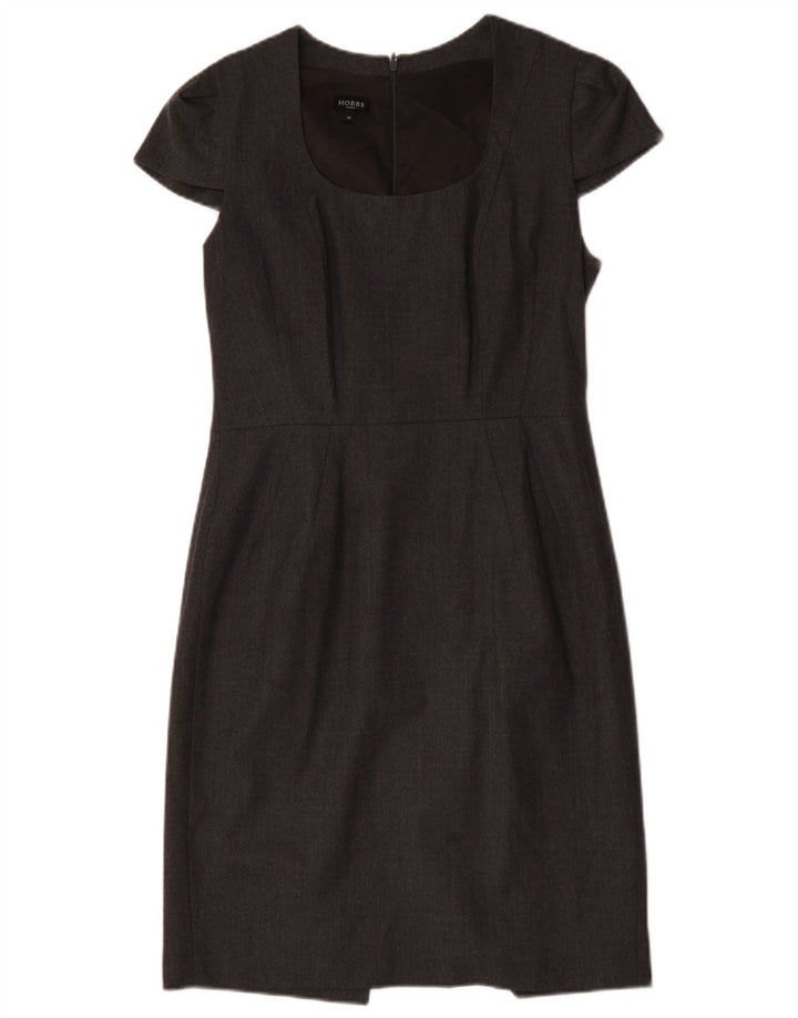 Hobbs Vestido tubo para mujer UK 12 Lana gris medio