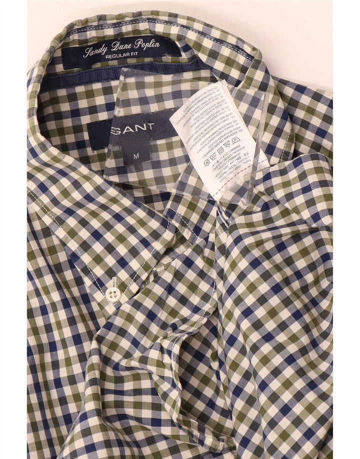 Camisa Gant Regular Fit De Algodón A Cuadros Verde Medio |