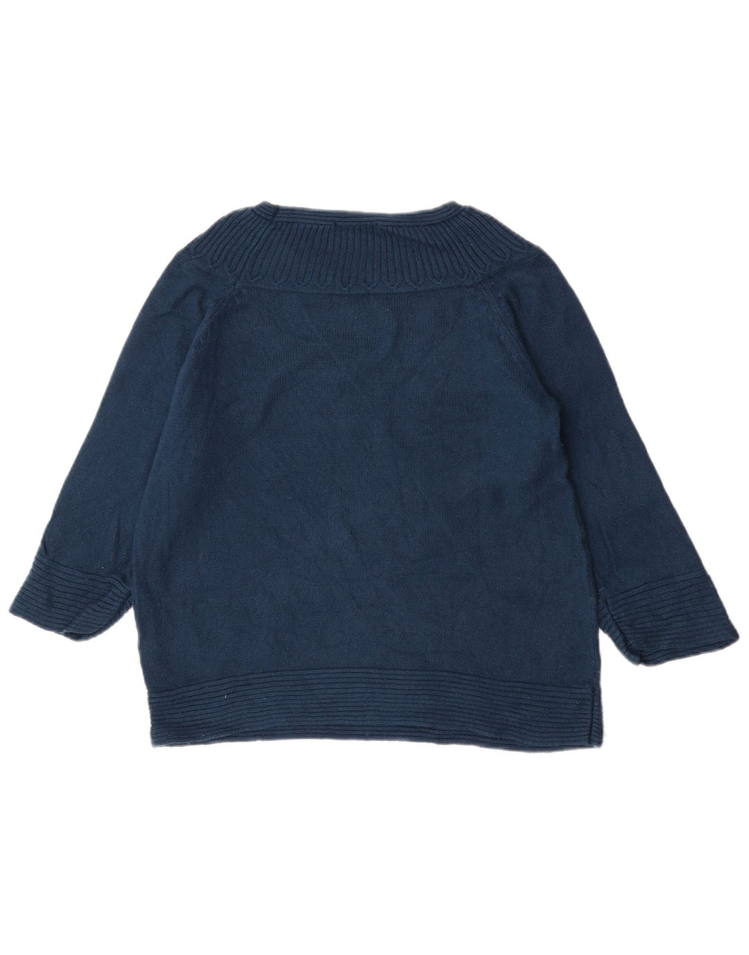 Marks & Spencer Jersey con Cuello Barco para Mujer UK 40 Azul Medio