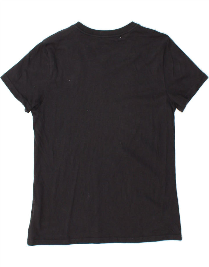REEBOK Womens T-Shirt Top UK 12 Medium Black Cotton Vintage Reebok and Second-Hand Reebok from Messina Hembry 