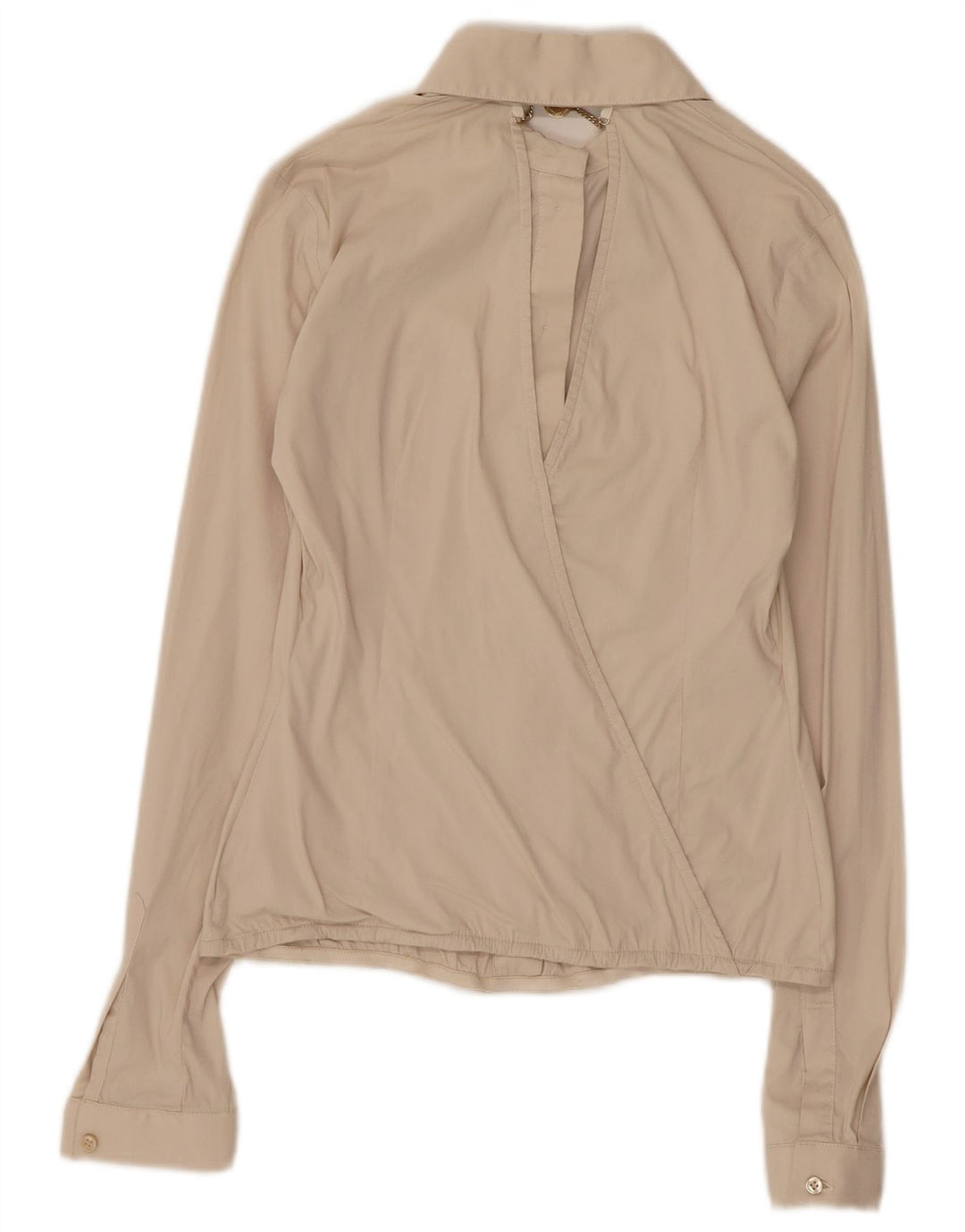 Elisabetta Franchi Blusa Celyn B para mujer UK 12 Medium Beige