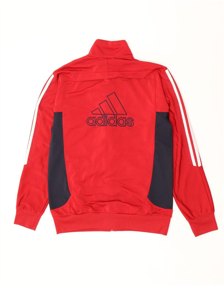 Adidas - Chaqueta de chándal gráfica para hombre, talla 38/40, color rojo mediano