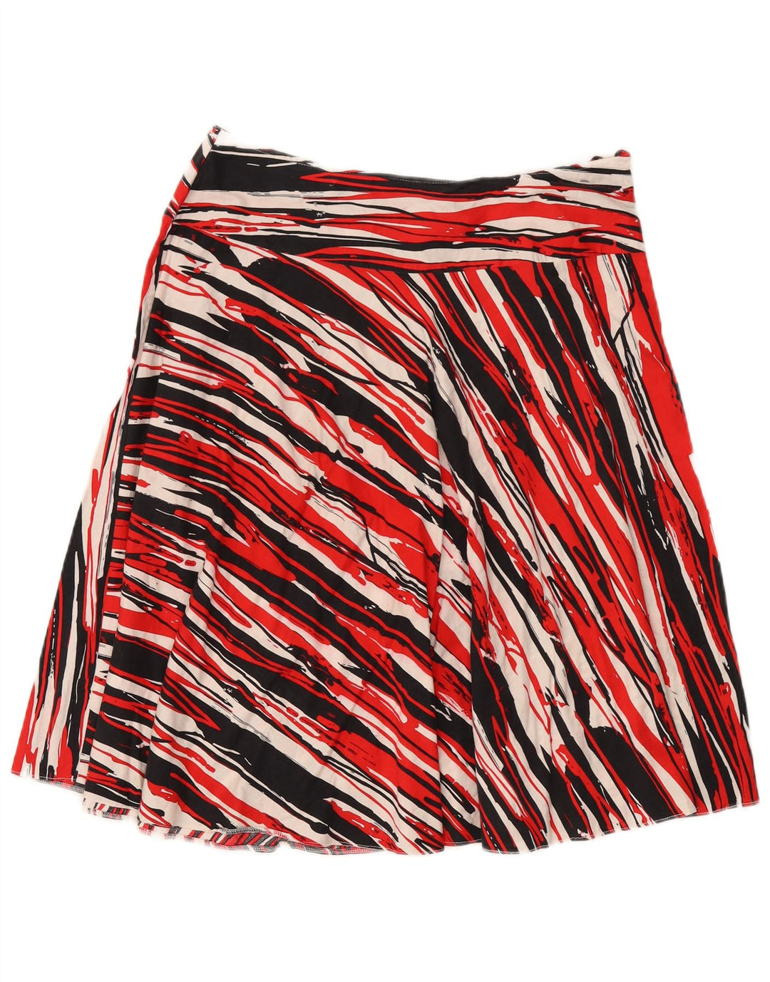 Vintage mujer A-Line falda W32 grande multicolor rayas