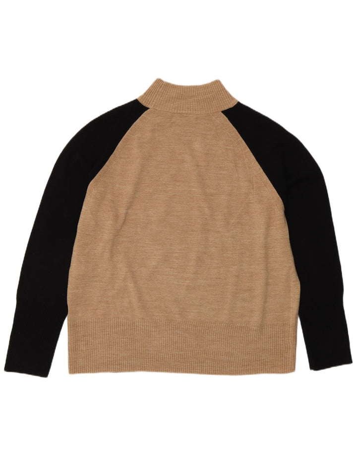 Marks & Spencer Jersey con cuello alto para mujer, talla 44, color beige medio