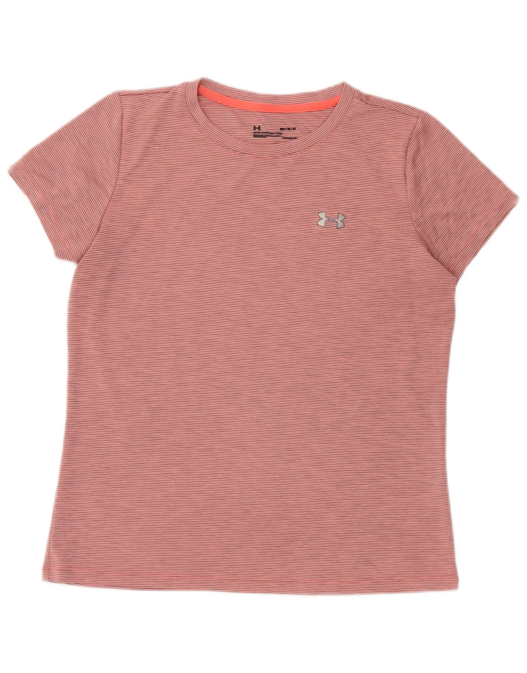 UNDER ARMOUR Camiseta Heat Gear para mujer Top UK 14 Medium Pink Pinstripe