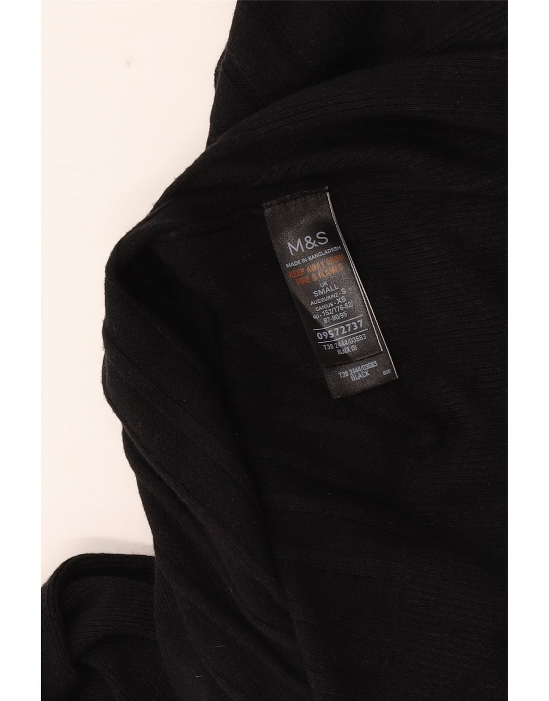 Marks & Spencer Suéter tipo cárdigan abierto para mujer UK 10 Small Black Stripes