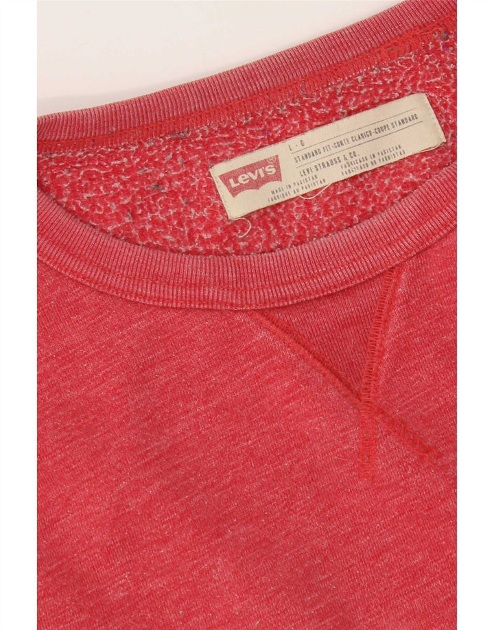 Levi's Jersey tipo sudadera de ajuste estándar para hombre, talla grande, rojo