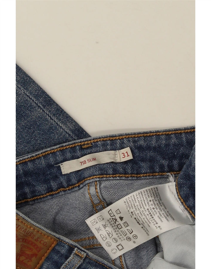LEVI'S Mujer 712 Slim Jeans W31 L28 Algodón Azul