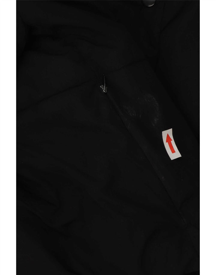 Zara Mujer Chaqueta Acolchada Extragrande UK 10 Small Poliéster Negro