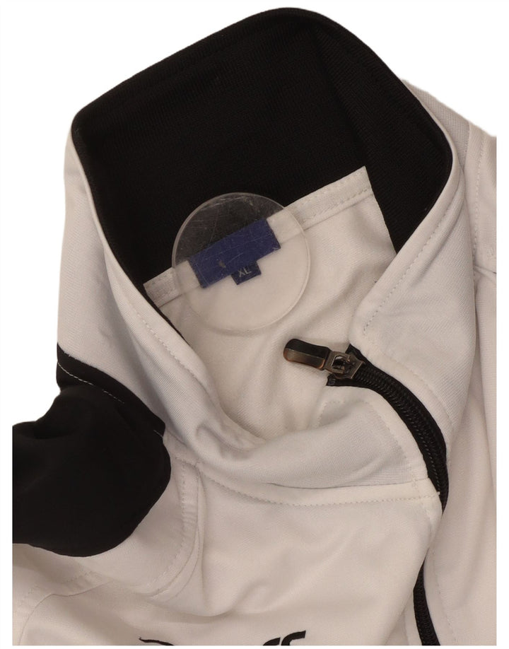 Asics - Chaqueta de chándal gráfica para mujer, talla 40, XL, color blanco