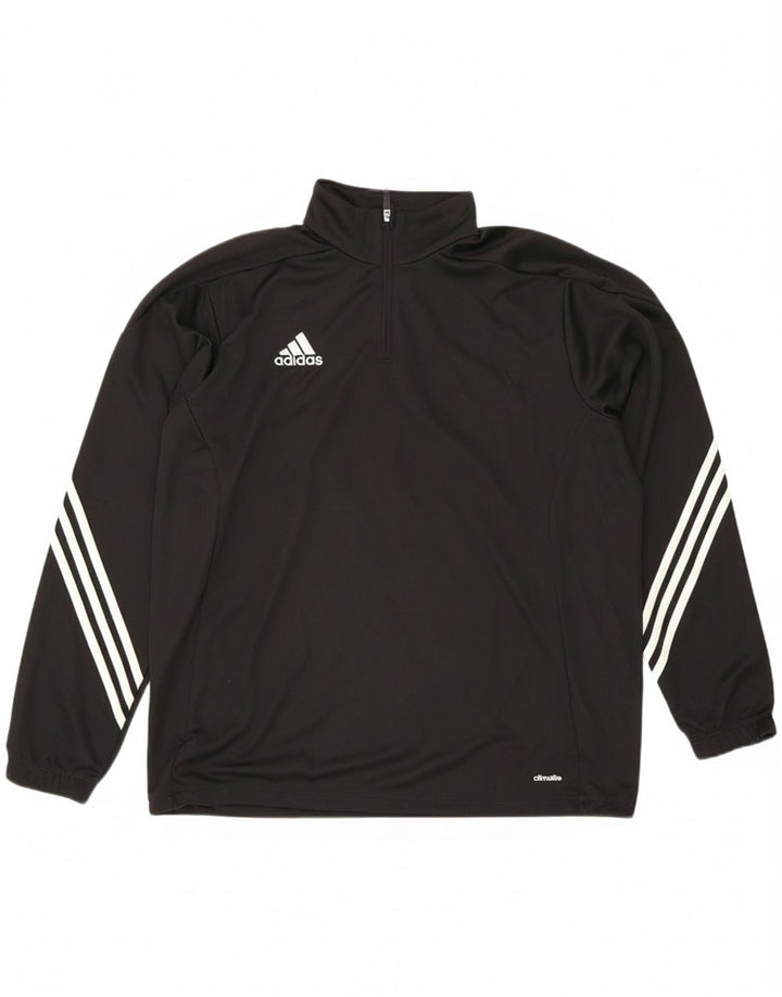 Adidas Mens Climalite Zip Neck Jersey Chándal Top XL Poliéster Negro