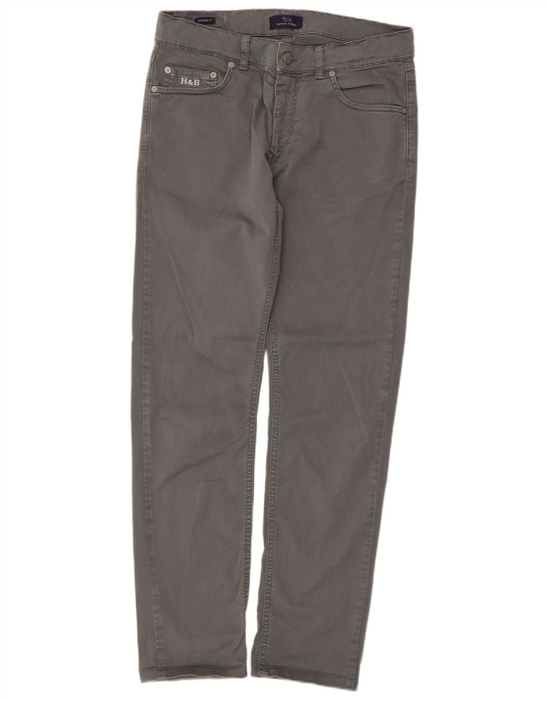 Harmont & Blaine Pantalones informales ajustados para mujer IT 46 Large W32 L28 Gris
