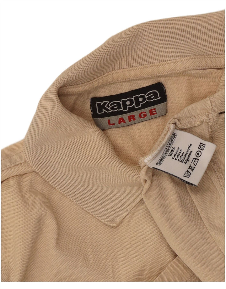 Polo Kappa Hombre Grande Beige Algodón