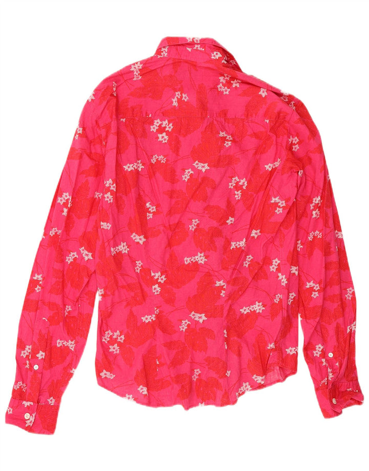 Camisa Hugo Boss Hombre Pequeña Algodón Floral Rosa