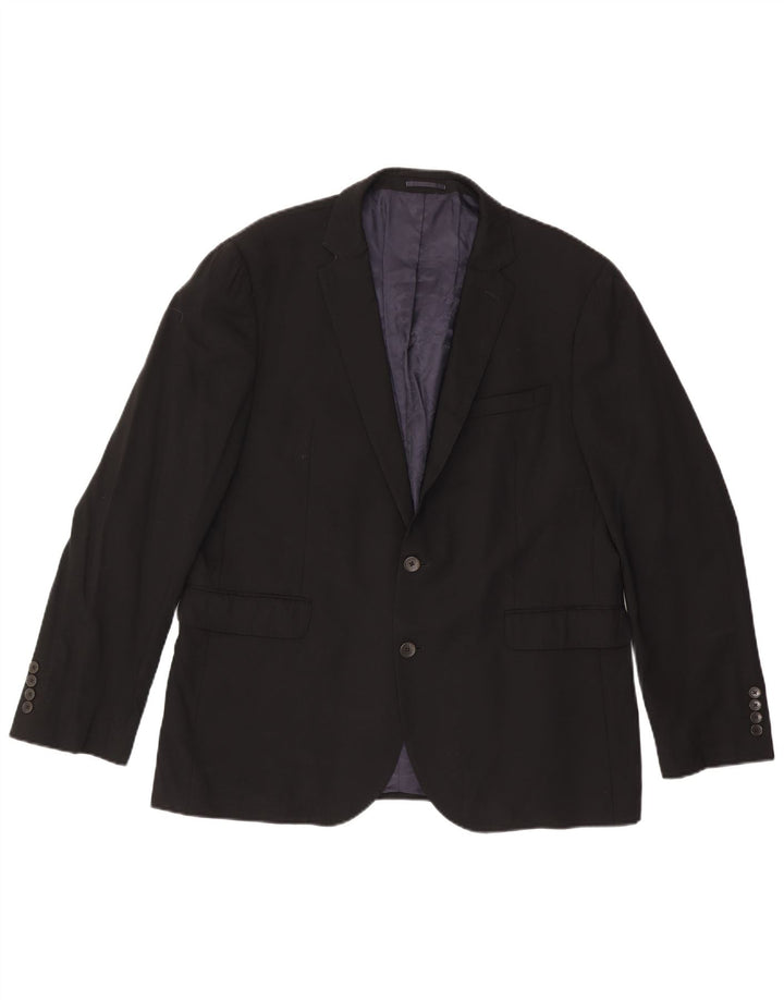 John Lewis Chaqueta tipo blazer con 2 botones y ajuste a medida para hombre UK 44 2XL Lana negra