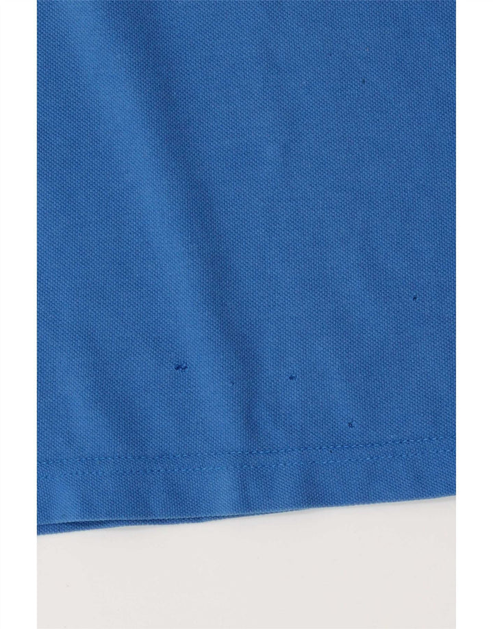 Polo Adidas Hombre Grande Azul Algodón