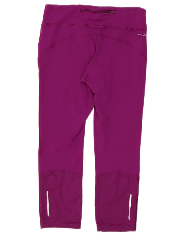 Nike Leggings capri para mujer UK 40 Mediano Púrpura Colorblock Nylon