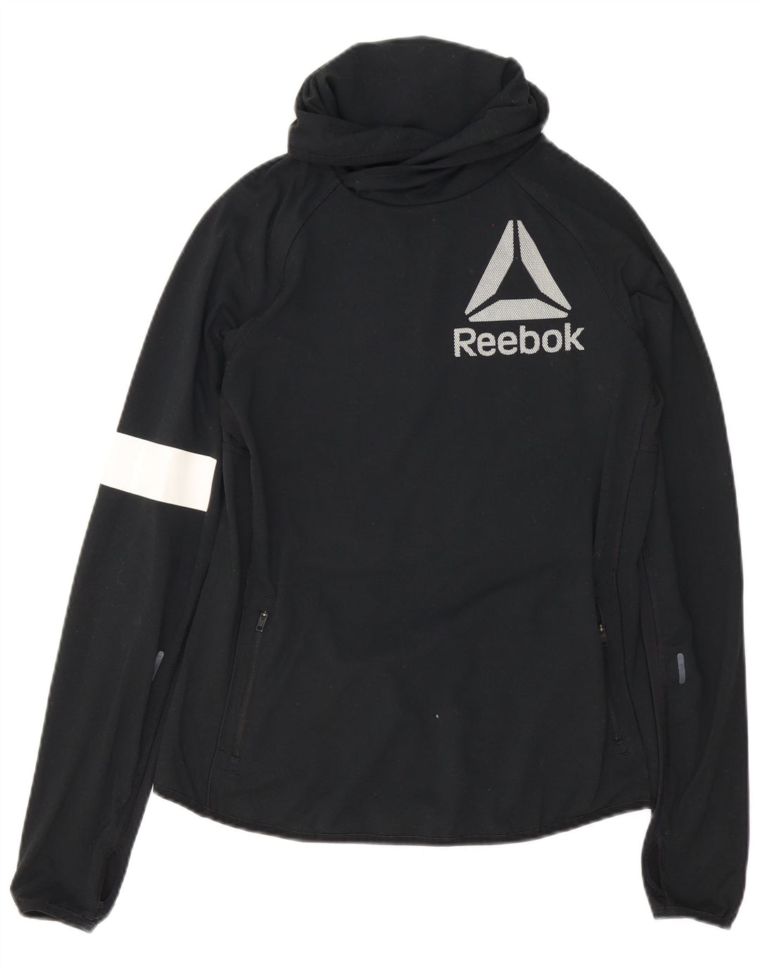 Reebok Chaqueta de Chándal para Mujer UK 12/14 Medium Black Colourblock