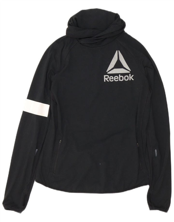Reebok Chaqueta de Chándal para Mujer UK 12/14 Medium Black Colourblock