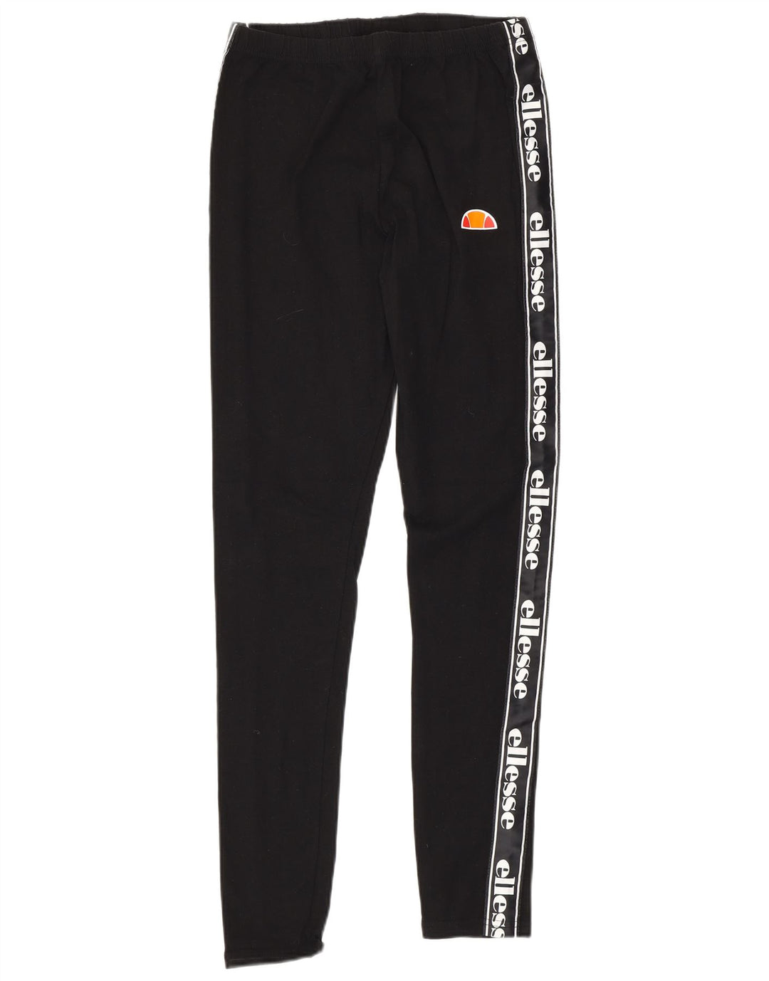 ELLESSE Womens Graphic Leggings UK 10 Small  Black Cotton