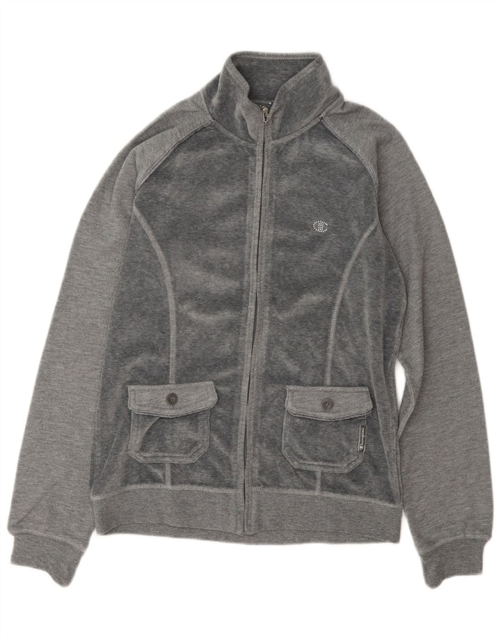 Champion Chaqueta de chándal de terciopelo Heritage Fit para mujer UK 40 Gris medio
