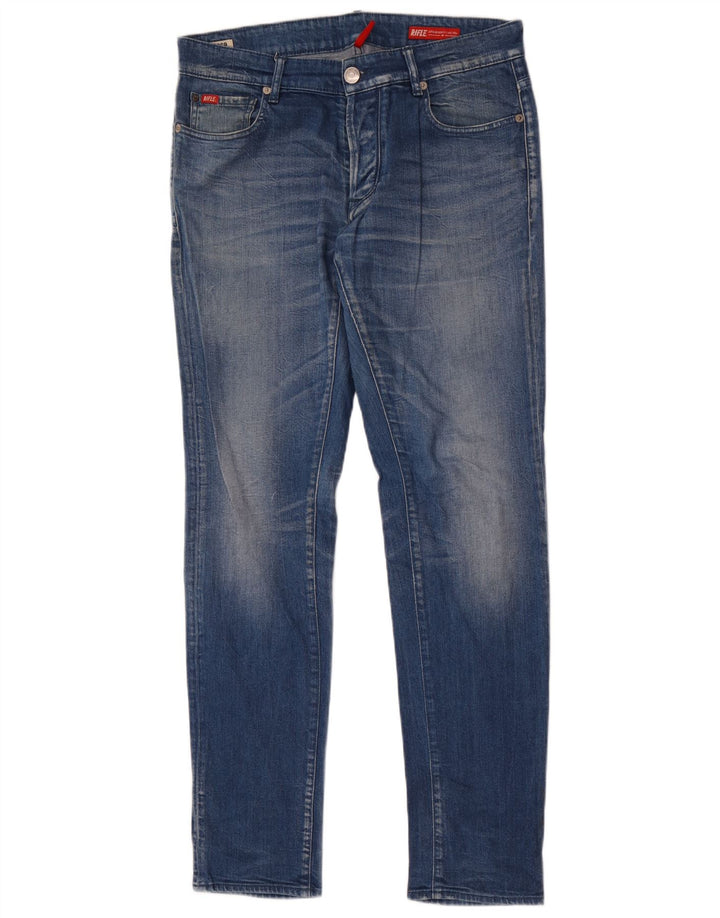 Rifle Jeans ajustados desgastados para hombre W32 L34 Algodón azul