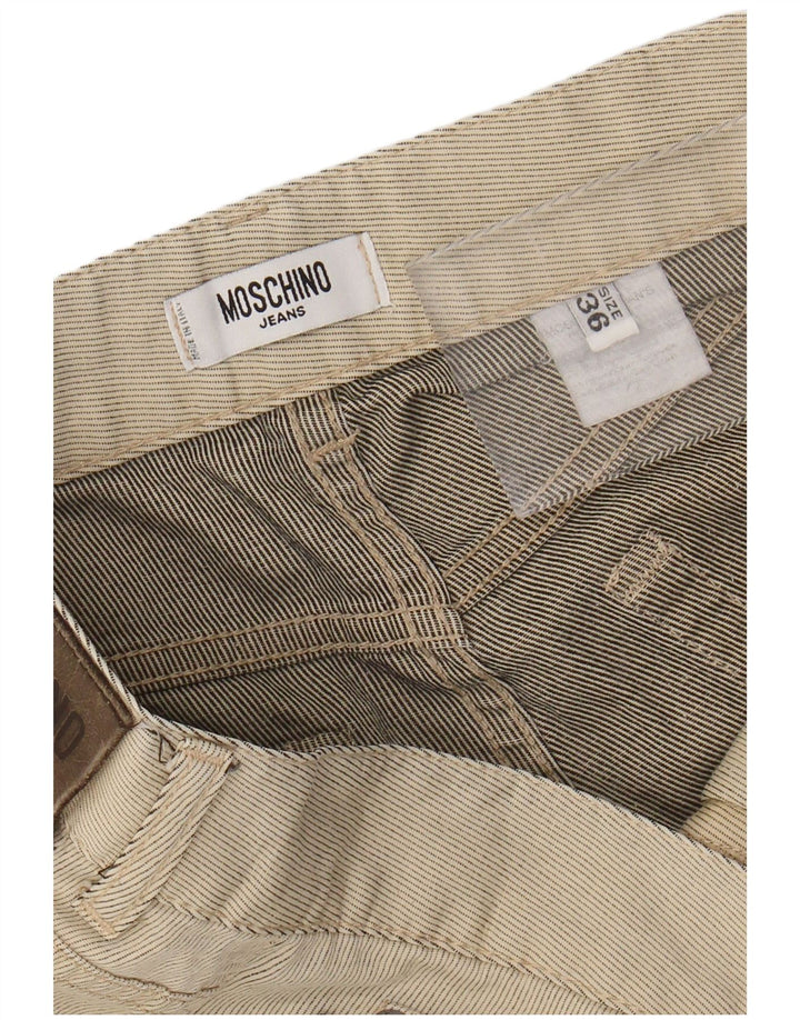 Moschino Shorts Casuales Para Hombre W36 Large Beige Pinstripe