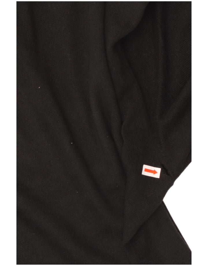 TOMMY HILFIGER Jersey con cuello en V para hombre, talla grande, algodón negro