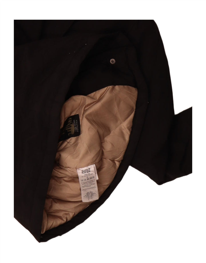 RIFLE Womens Hooded Padded Jacket UK 6 XS Black Polyamide Vintage Rifle and Second-Hand Rifle from Messina Hembry 