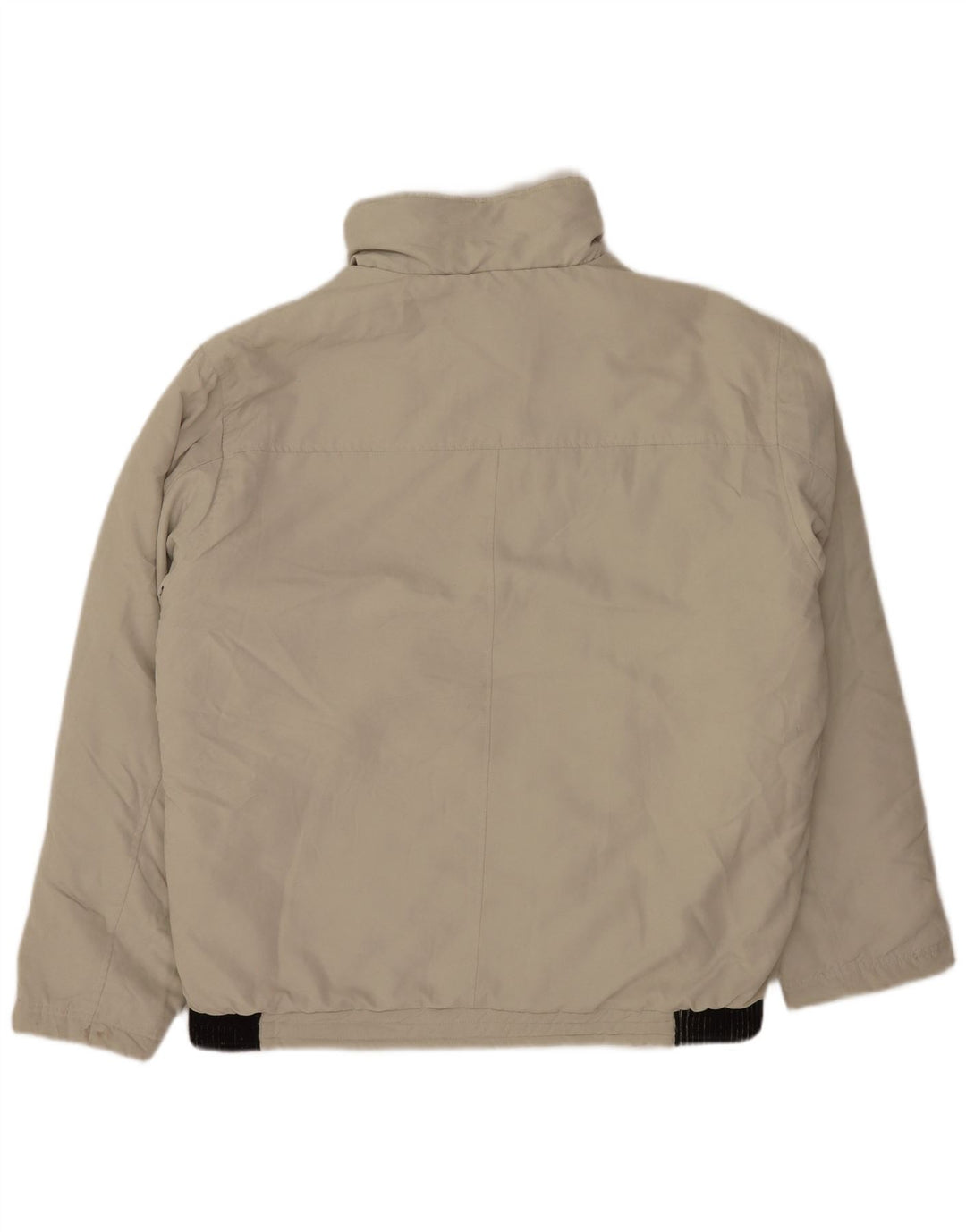 Vintage hombres bomber chaqueta Reino Unido 42 XL beige colorblock poliéster
