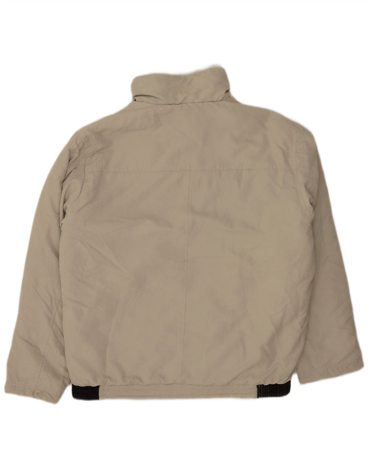 Vintage hombres bomber chaqueta Reino Unido 42 XL beige colorblock poliéster