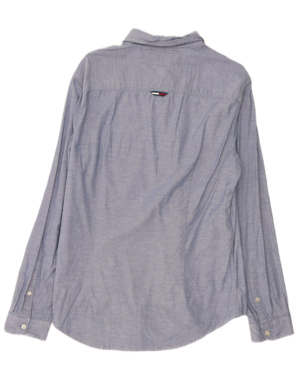 Camisa Tommy Hilfiger Hombre Slim Fit Algodón Azul Grande