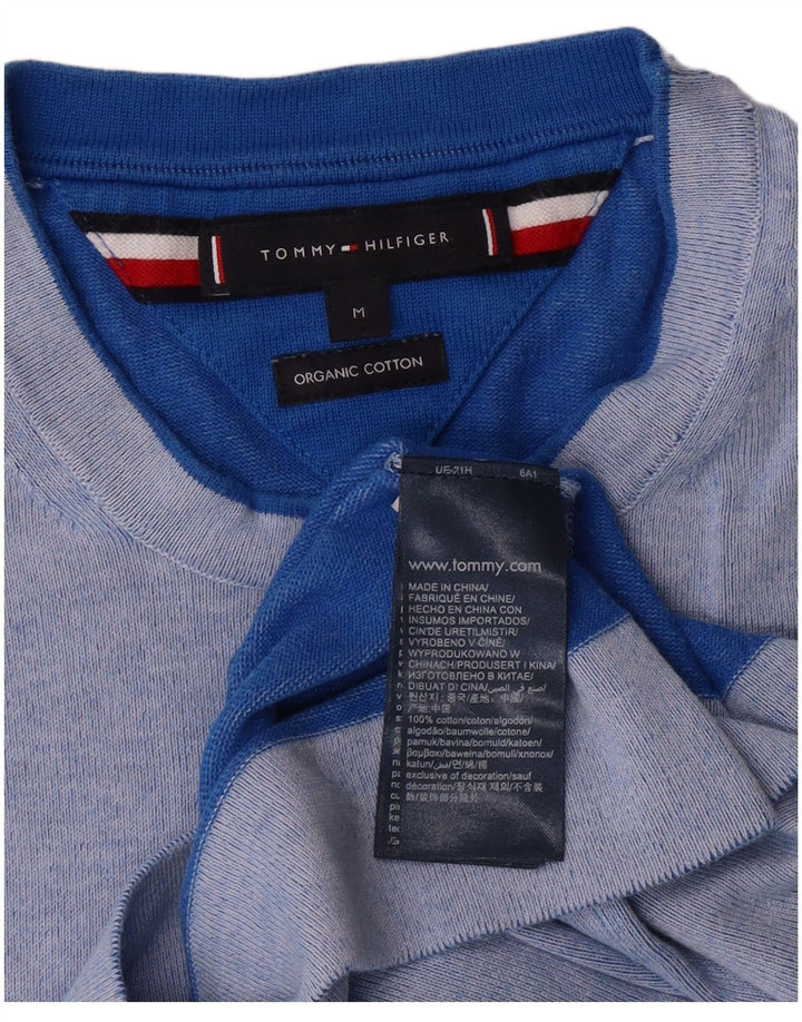 TOMMY HILFIGER Jersey de cuello redondo para hombre de algodón azul medio