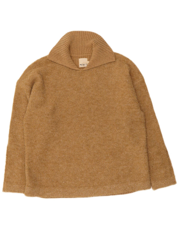Indi & Cold Suéter tipo jersey con cuello tipo polo para mujer UK 44 Lana beige mediana