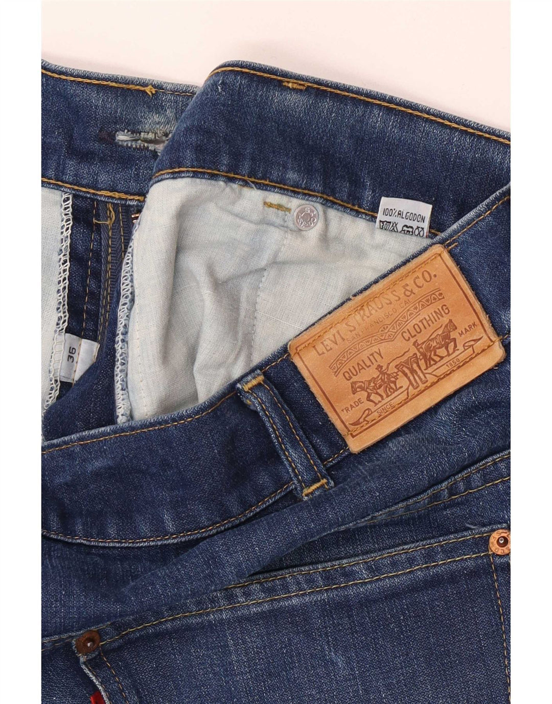 Vaqueros Levi's Hombre Rectos W36 L30 Algodón Azul