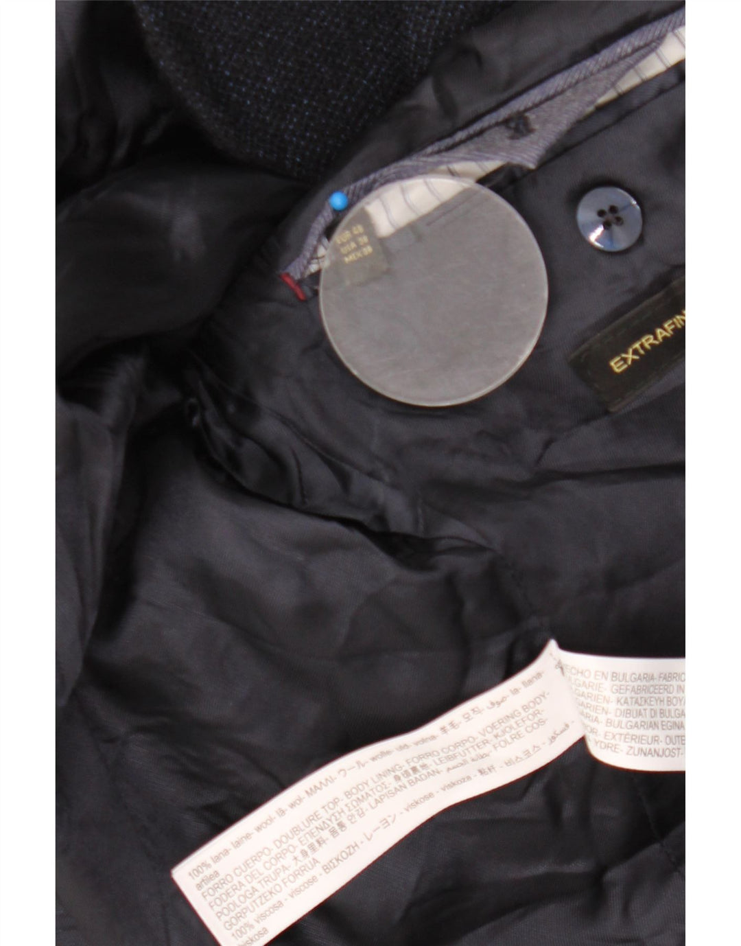 Massimo Dutti Chaqueta Blazer De 2 Botones Para Hombre EU 48 Mediana Lana Azul Marino