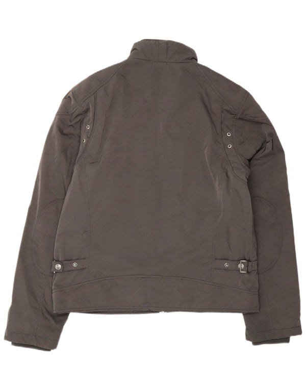 Zara Mens Windbreaker Jacket UK 40 Large Black Polyester