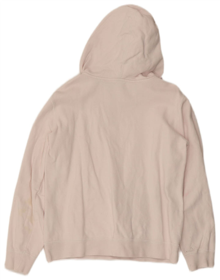 CHAMPION Jersey con capucha gráfica para niñas 11-12 años Grande Algodón blanco