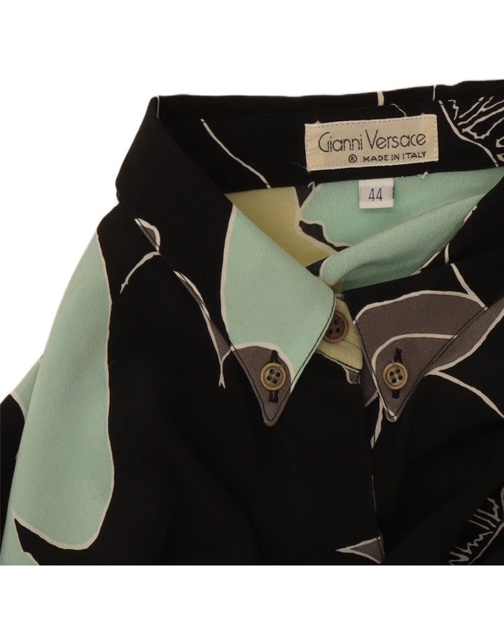 Gianni Versace Camisa Mujer IT 44 Mediano Negro Floral