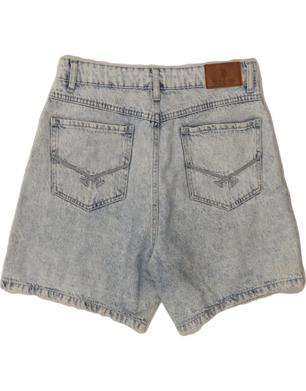 U.S. POLO ASSN. Womens Mom Relaxed Fit Denim Shorts UK 12 Medium W30  Blue