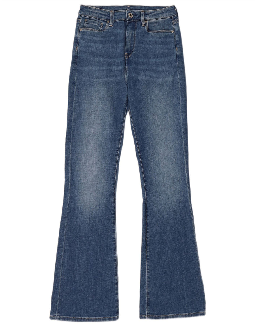 PEPE JEANS Vaqueros acampanados de cintura alta y corte regular para mujer W25 L30 Algodón azul
