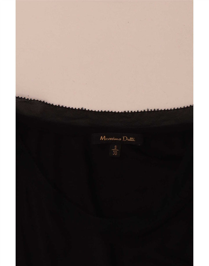 Massimo Dutti Blusa Sin Mangas para Mujer Top UK 10 Small Negro