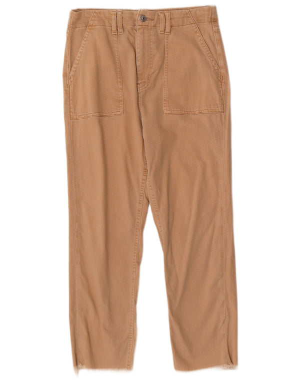 Marks & Spencer Pantalones Cortos Rectos para Mujer UK 12 Medium W30 L25 Beige