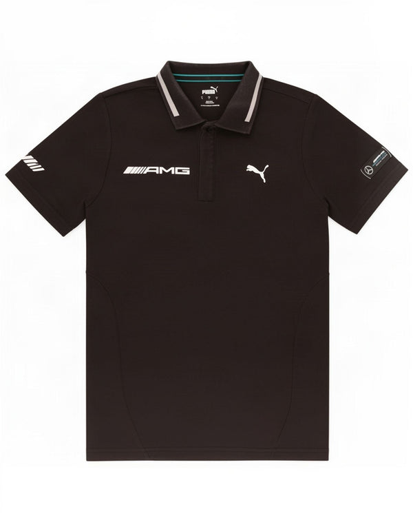 Puma Polo Mercedes AMG Petronas para hombre, talla pequeña, algodón negro