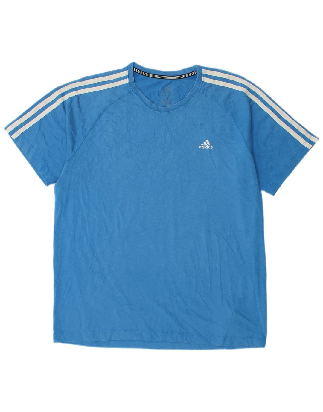 Adidas Mens Climalite Camiseta Top Grande Azul Algodón