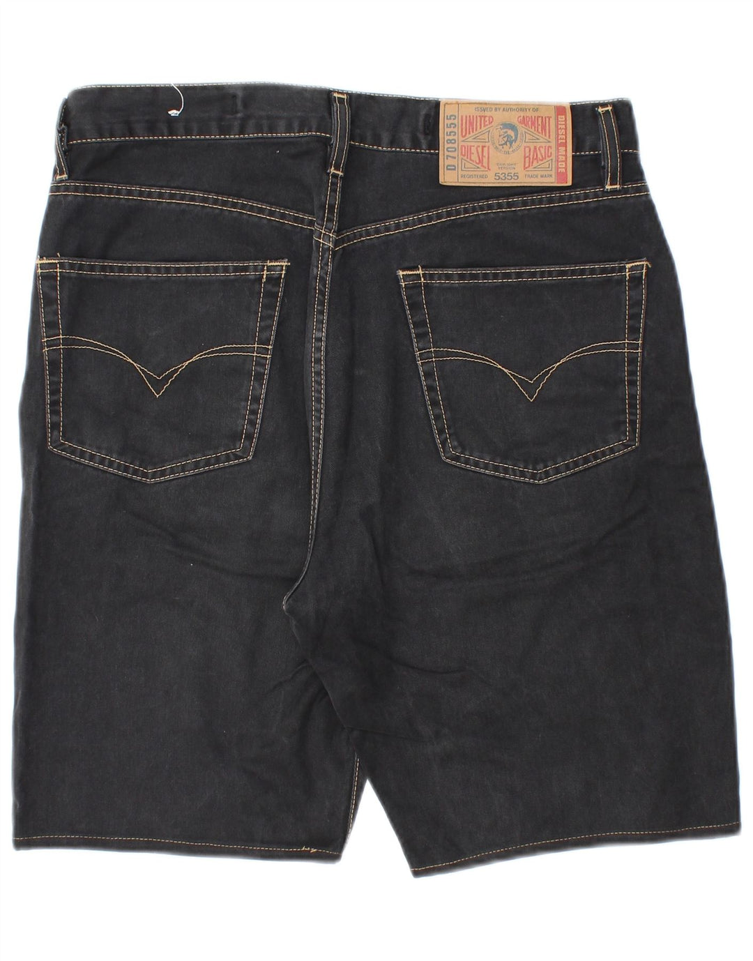 DIESEL Shorts vaqueros para hombre W32 Medium Black Cotton