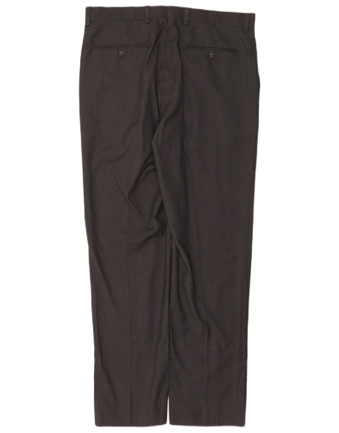 RALPH LAUREN Pantalón de traje recto para hombre W34 L32 Poliéster gris